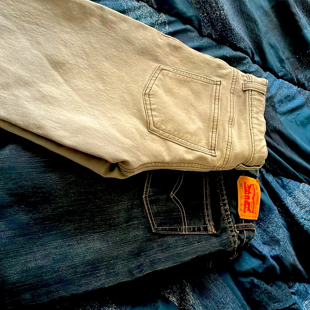Boy pants size 10 Husky one is wonder nation and one is 505 Levi
